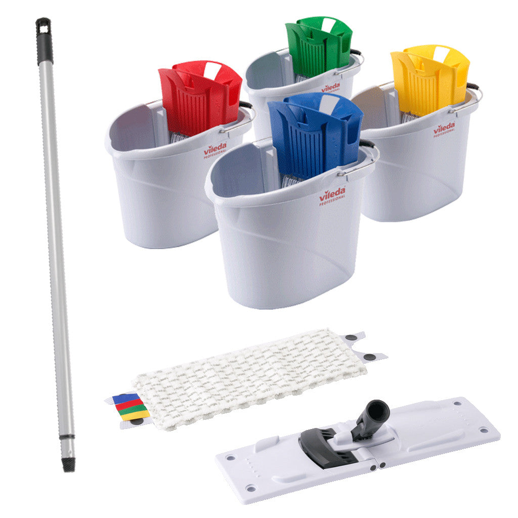 Vileda UltraSpeed Mini Flat Mopping Starter Kit - Go Cleaning Supplies