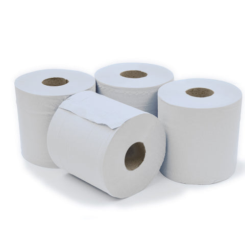 White 2 Ply Centrefeed Rolls (150m Roll) - 6 Pack